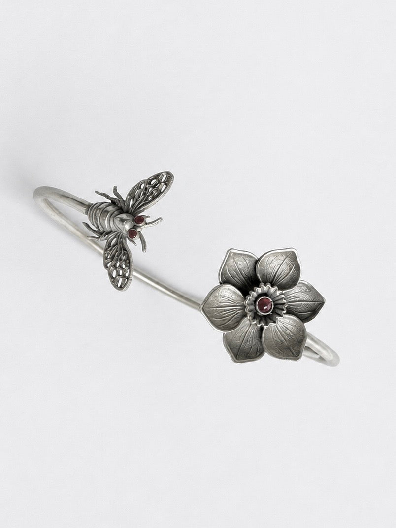 Bee and Bloom Cuff Bracelet