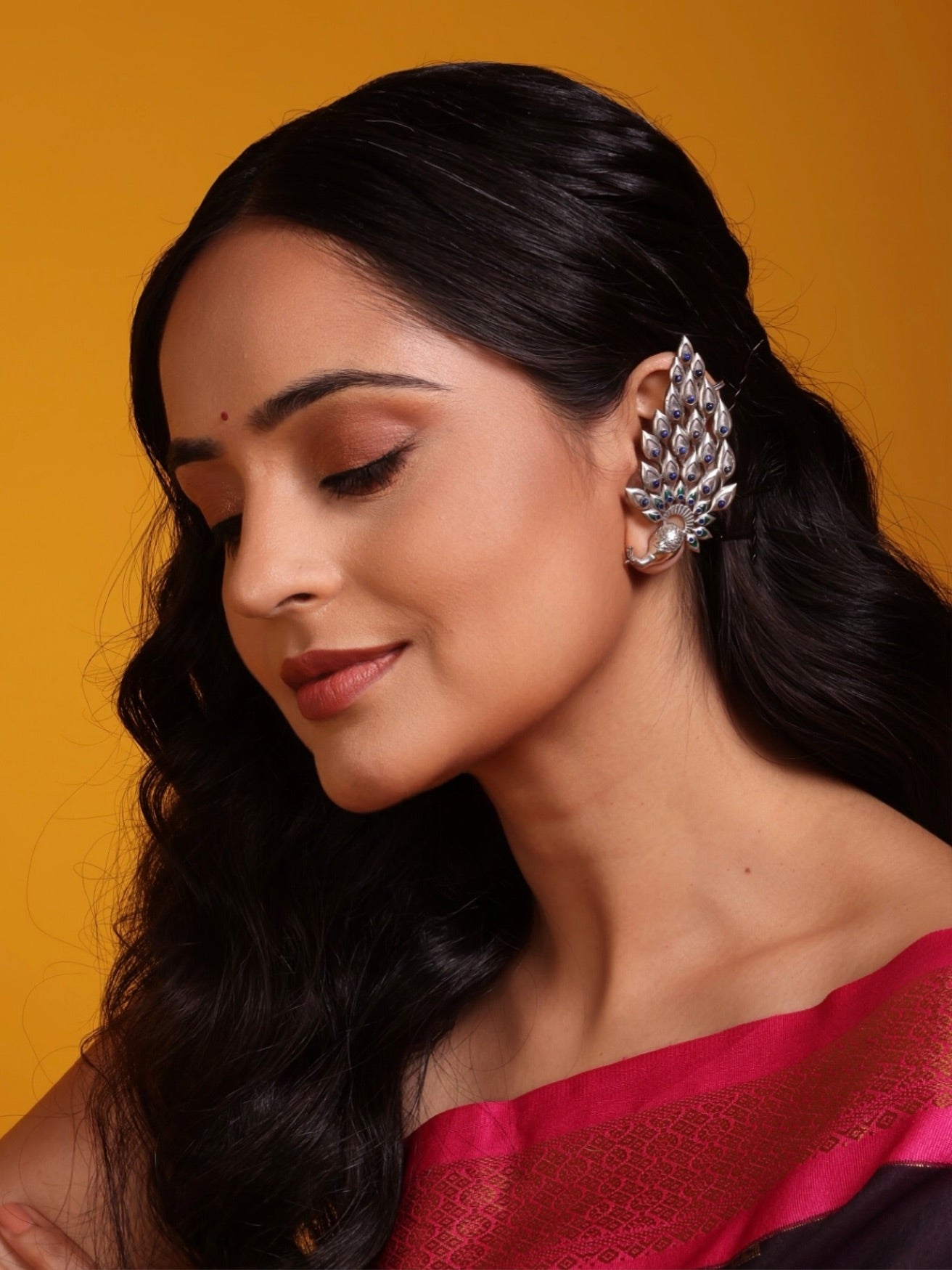 Krishna’s Plume Earcuffs