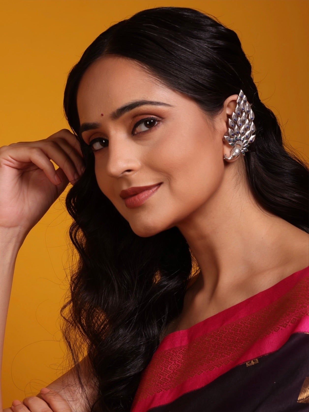 Krishna’s Plume Earcuffs