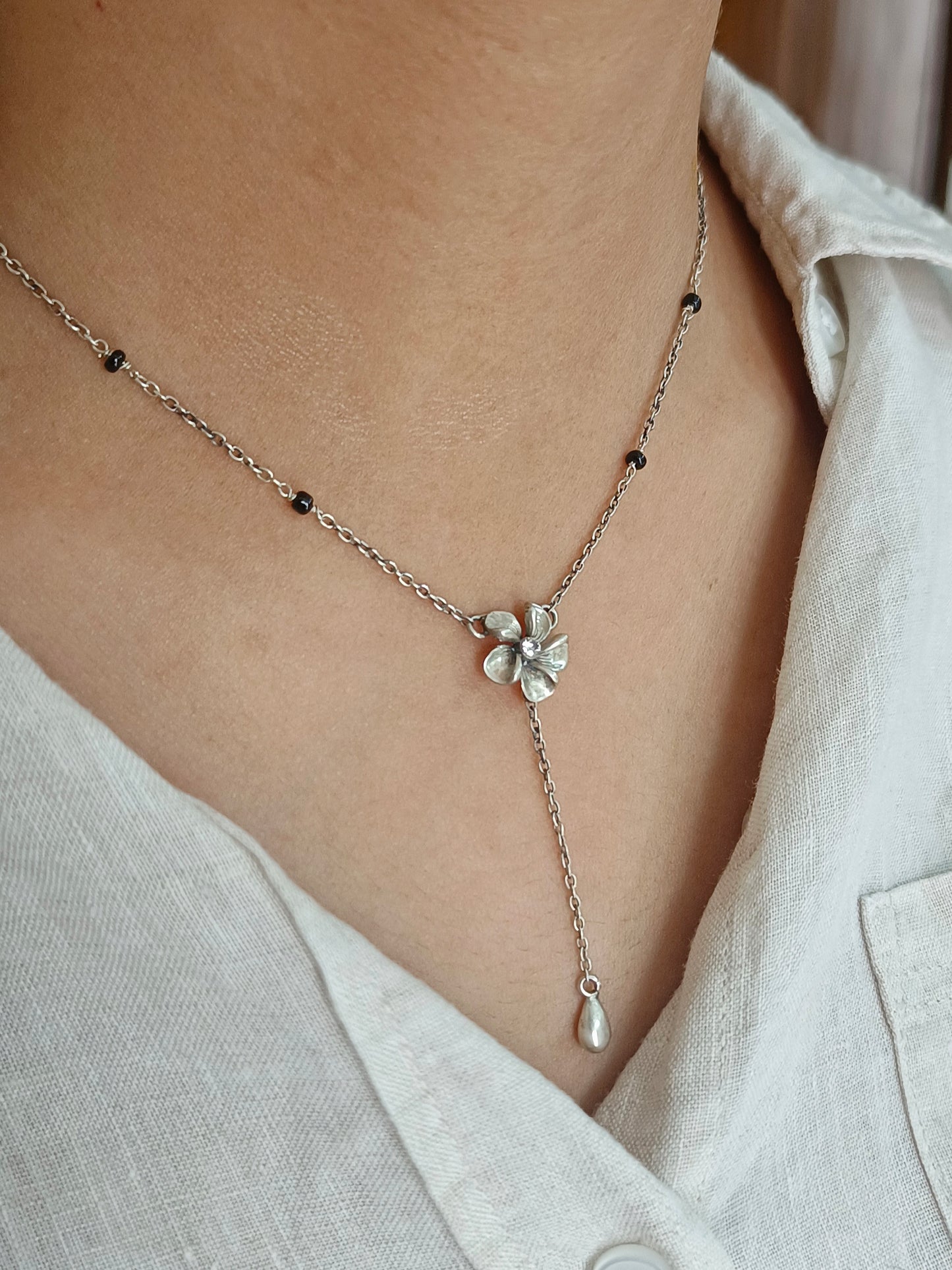 Plumeria Thread Mangalsutra