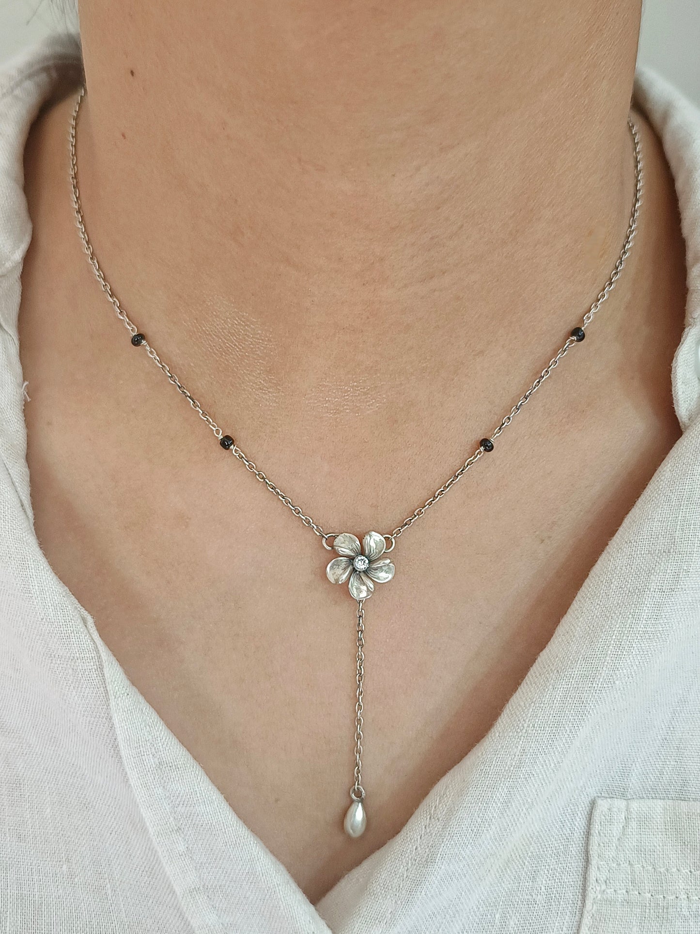 Plumeria Thread Mangalsutra