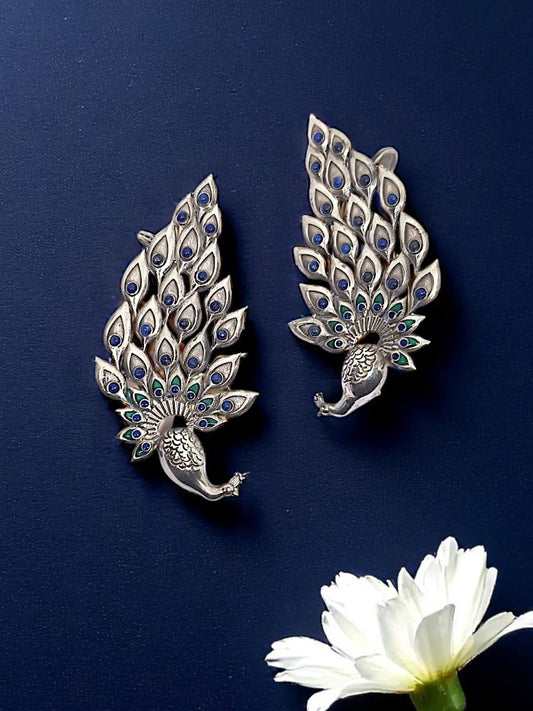 Krishna’s Plume Earcuffs
