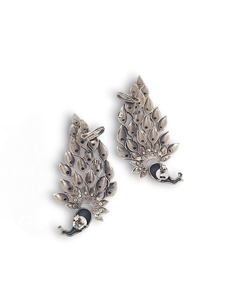 Krishna’s Plume Earcuffs