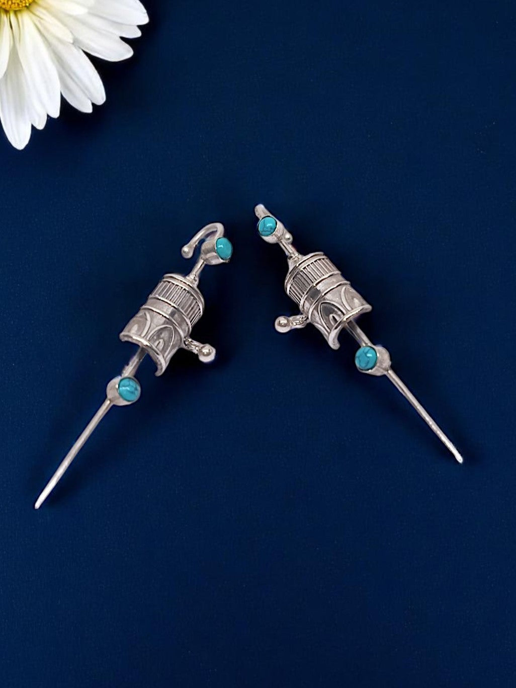 Prayer Wheel Ear Pins