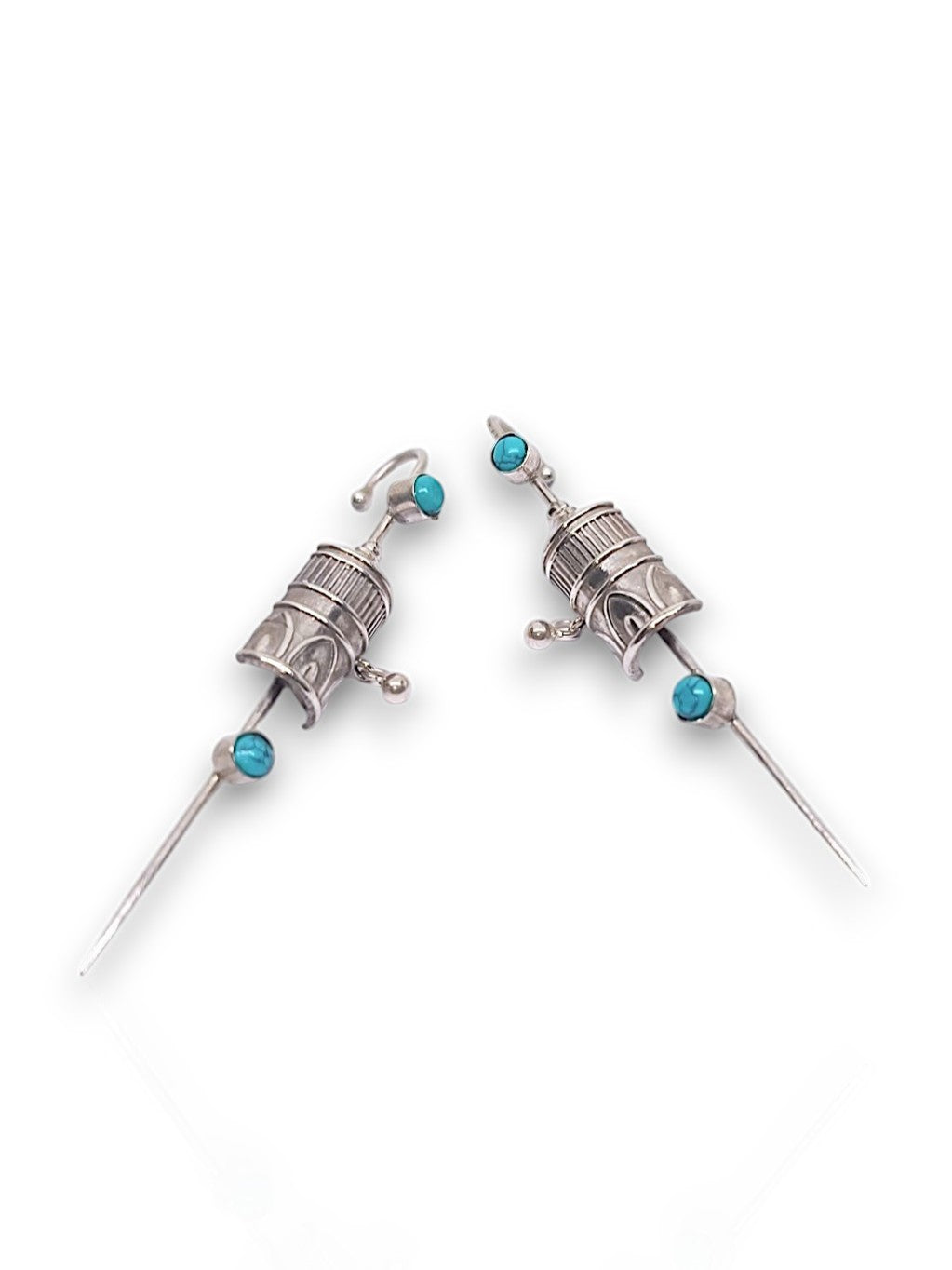 Prayer Wheel Ear Pins