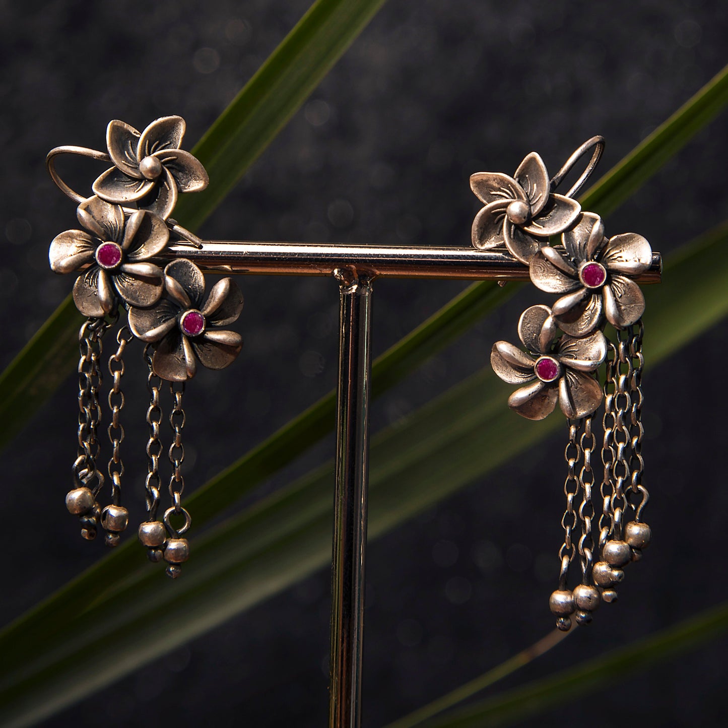 Frangipani Rain Earcuffs