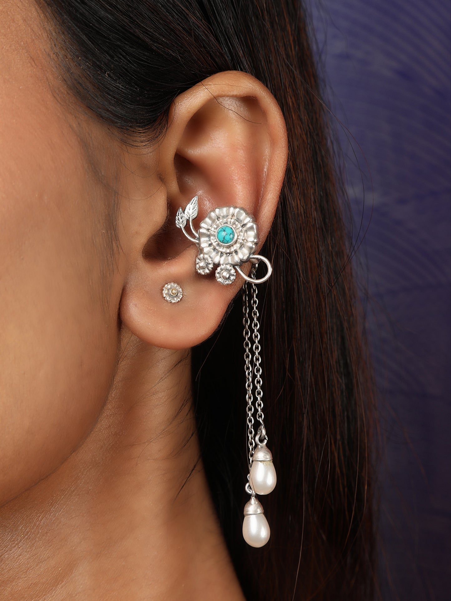 Marigold Flower Ear Clips