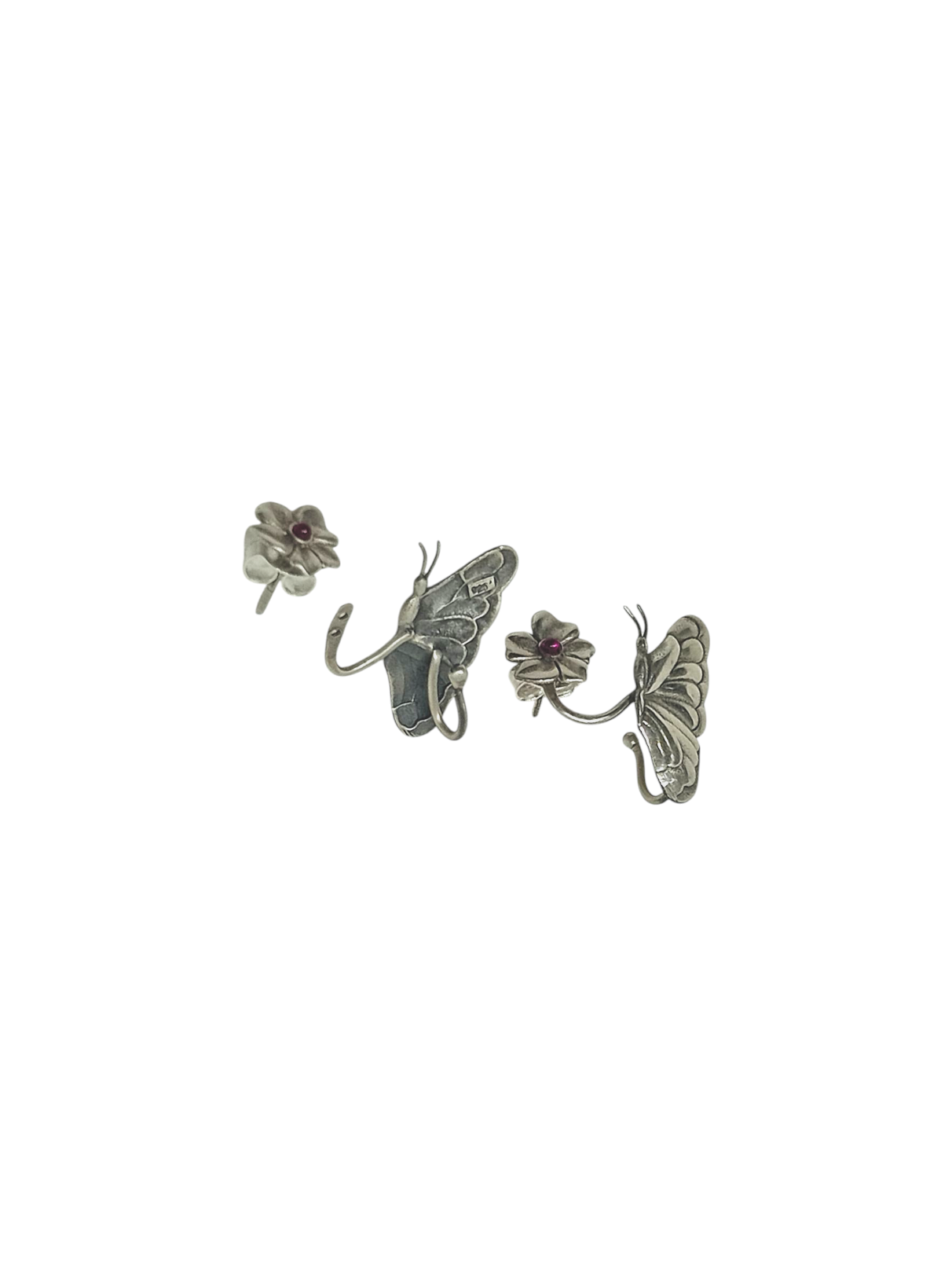 Butterfly Flower Ear Studs