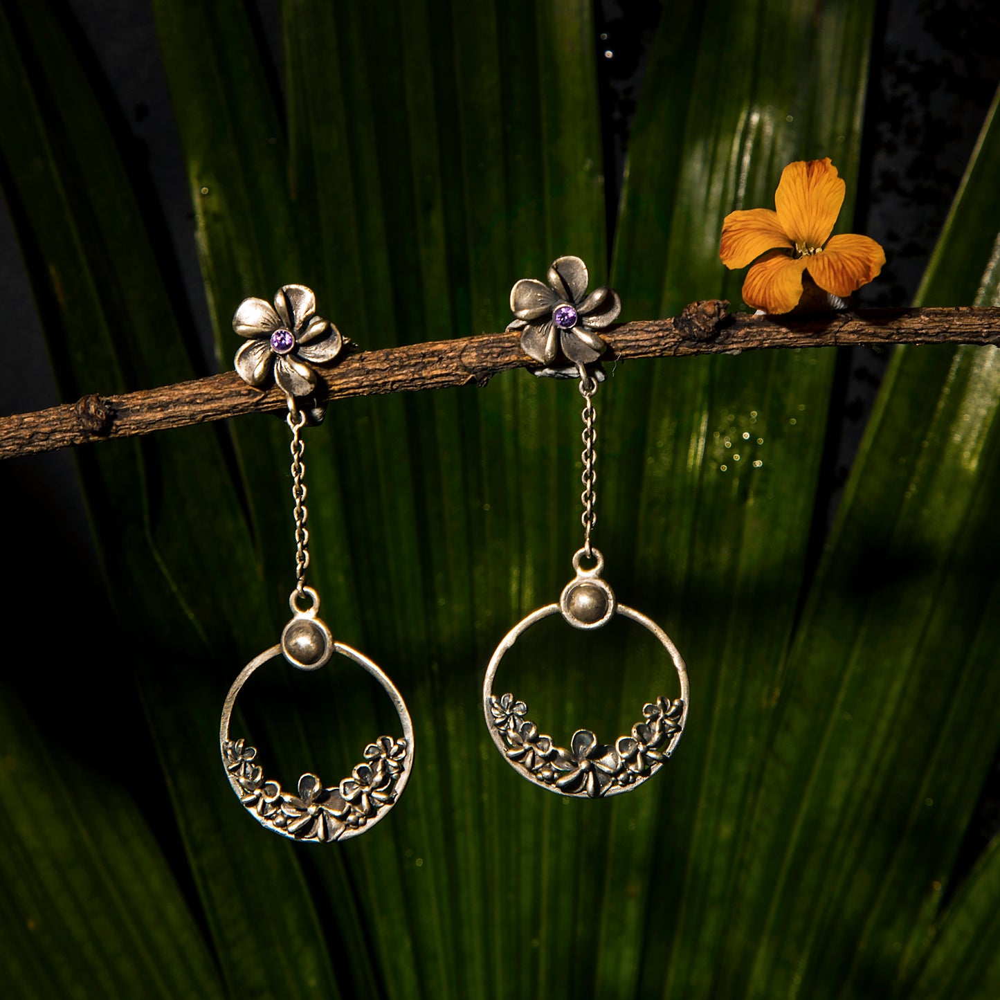 Frangipani Loop Earrings