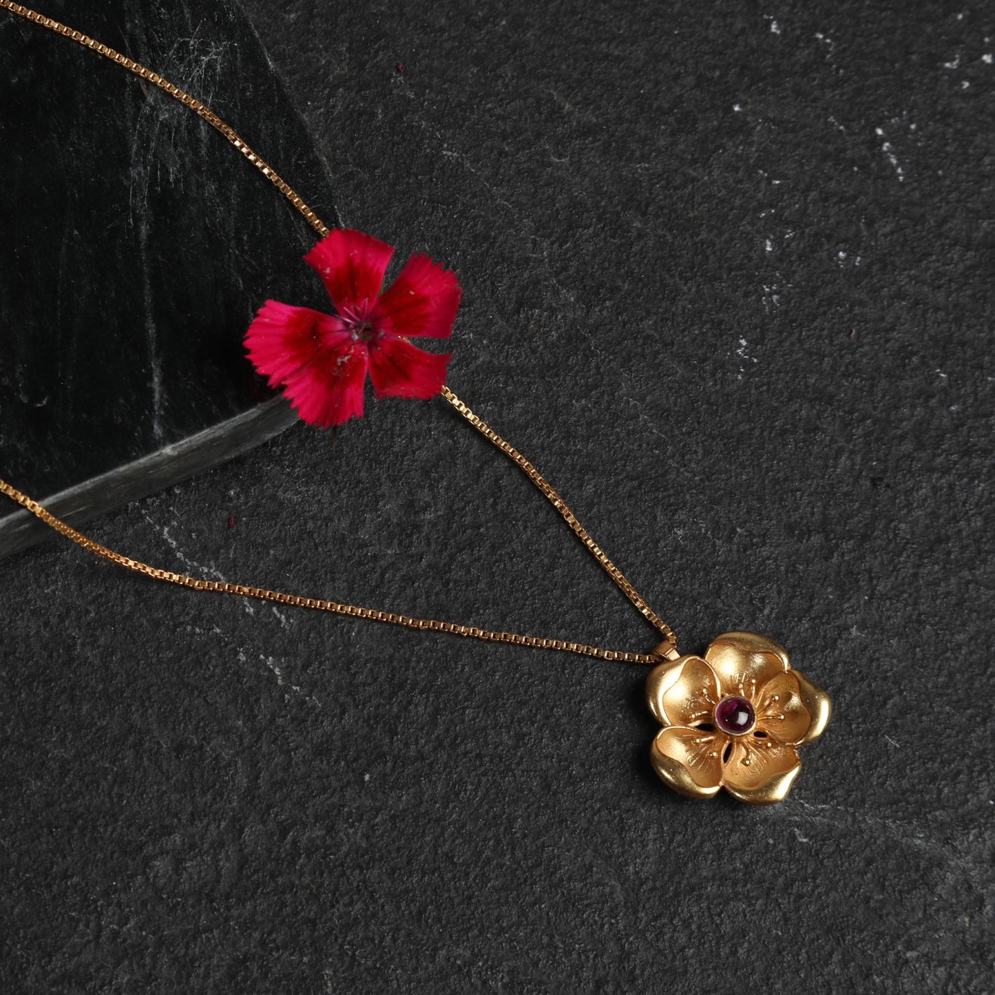 Apple Blossom Necklace Gold Plated