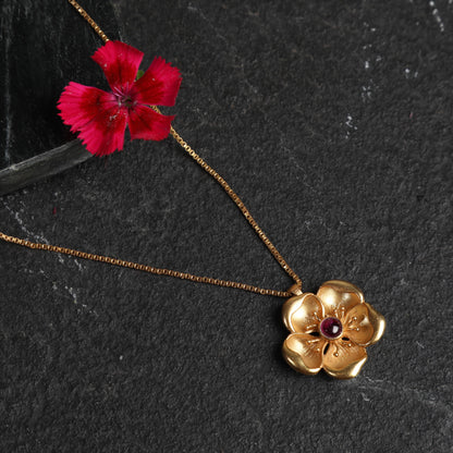 Apple Blossom Necklace Gold Plated