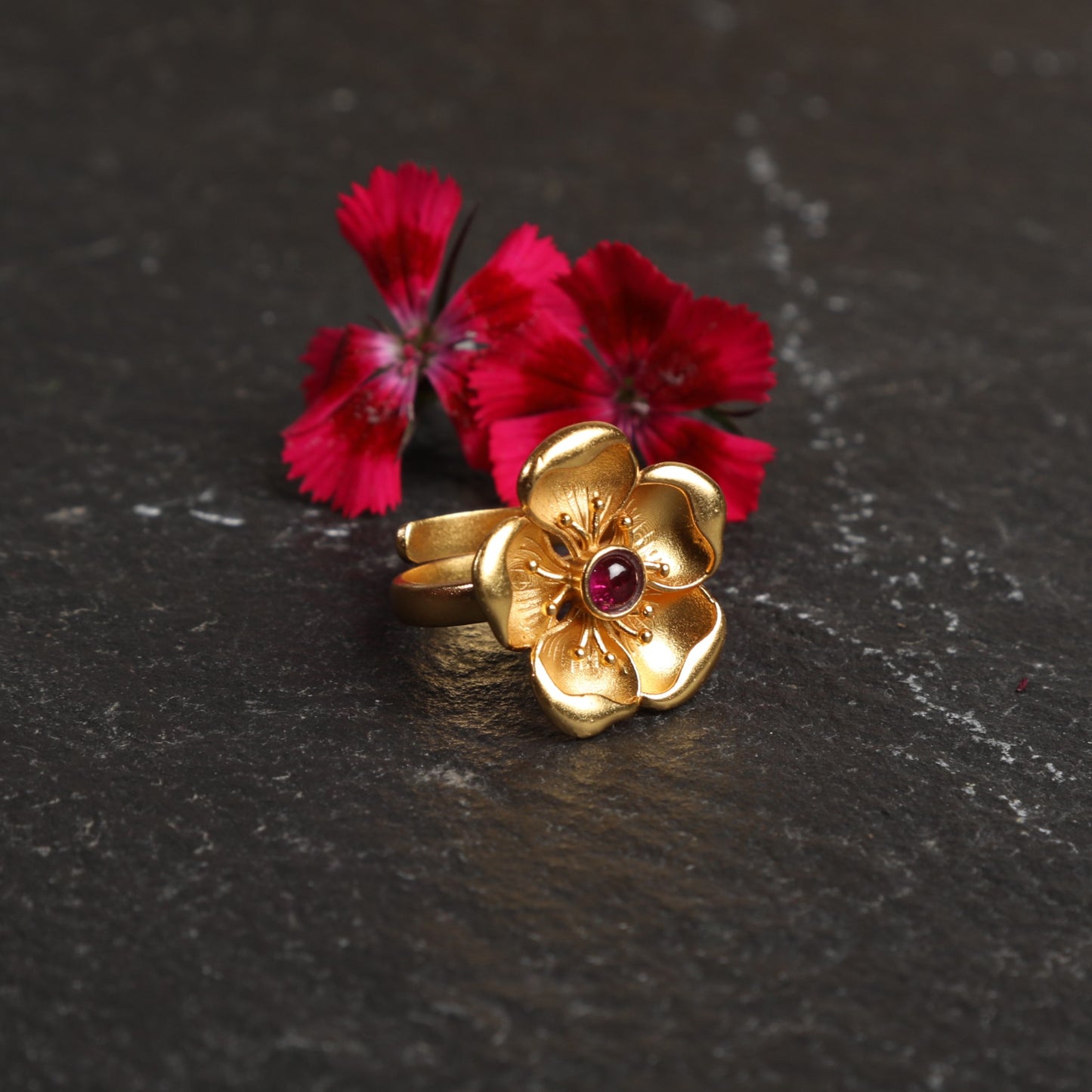 Apple Blossom Ring Gold Plated