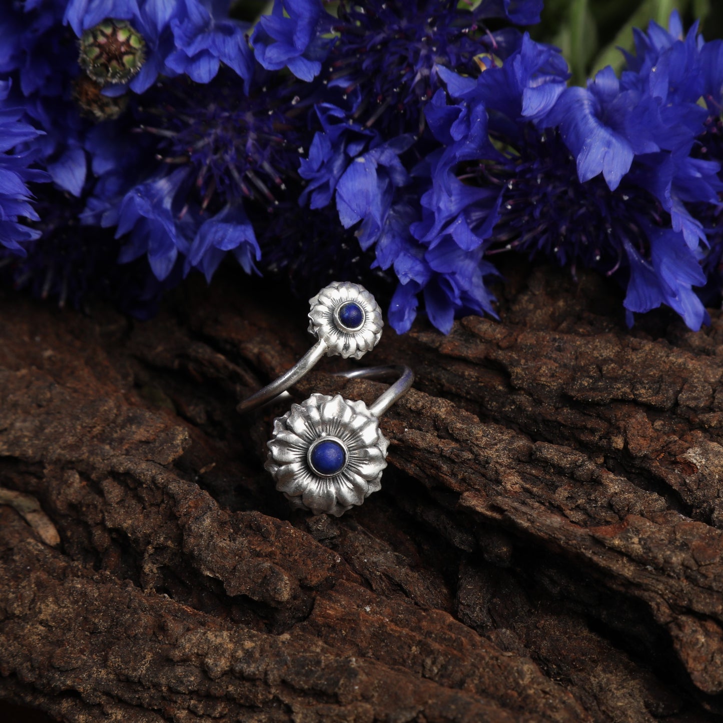 Blue Lily Ring