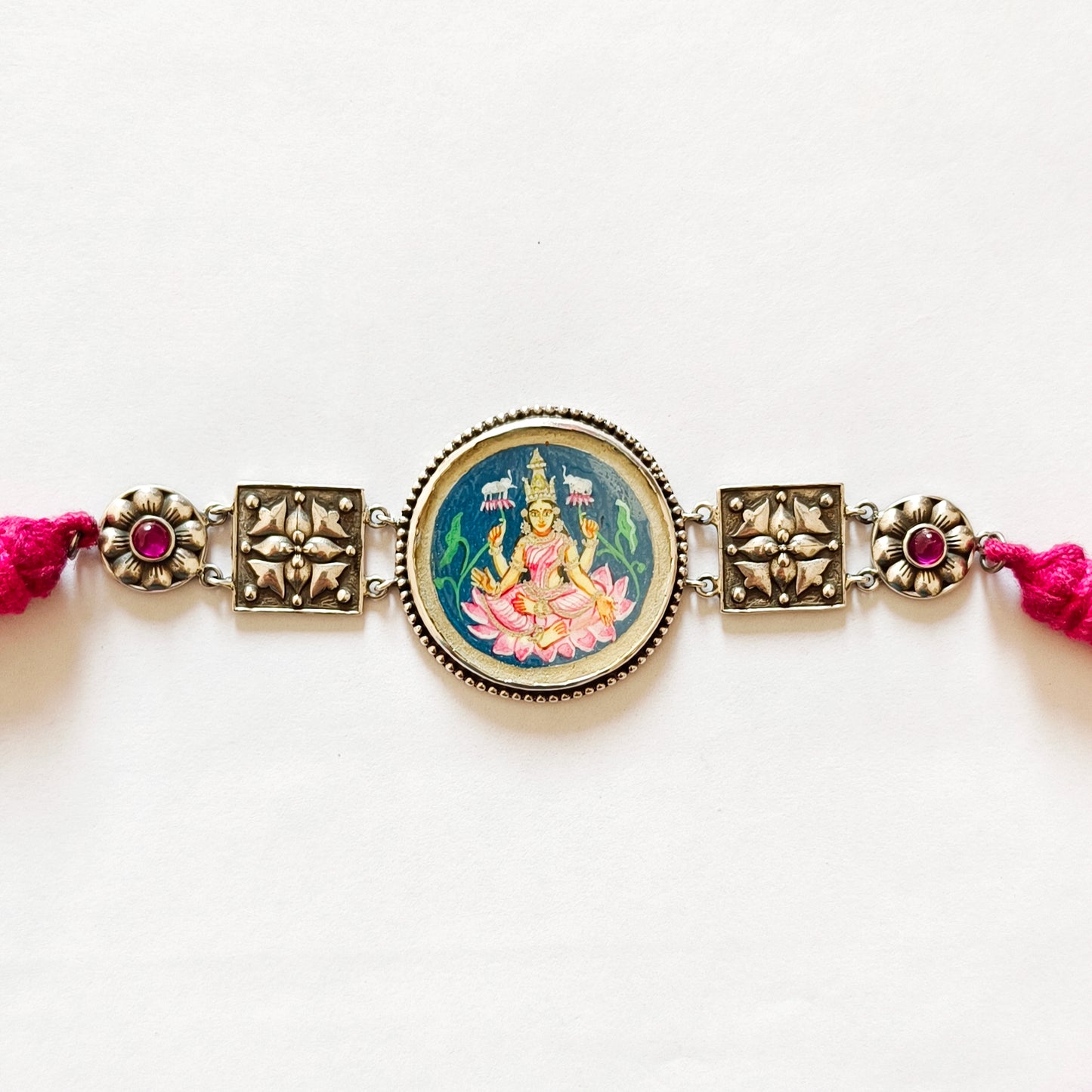 Gaja-Lakshmi Hand Painted Choker