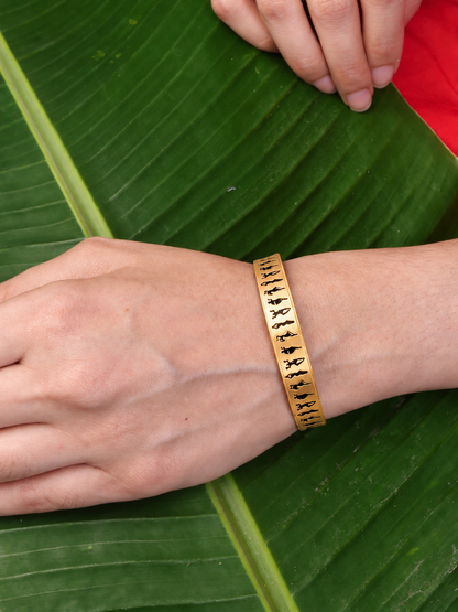 Rhythm of Africa Cuff Bracelet Gold Plated