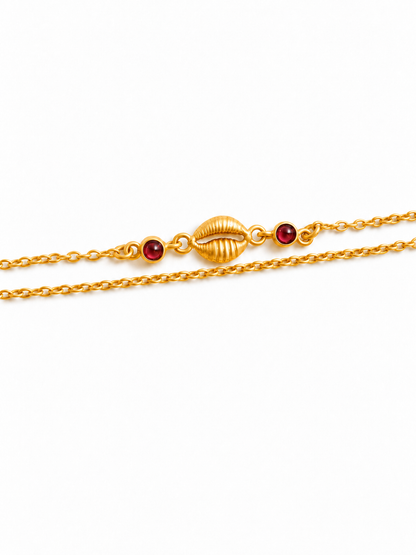 Mini Cowrie Bracelet Gold Plated