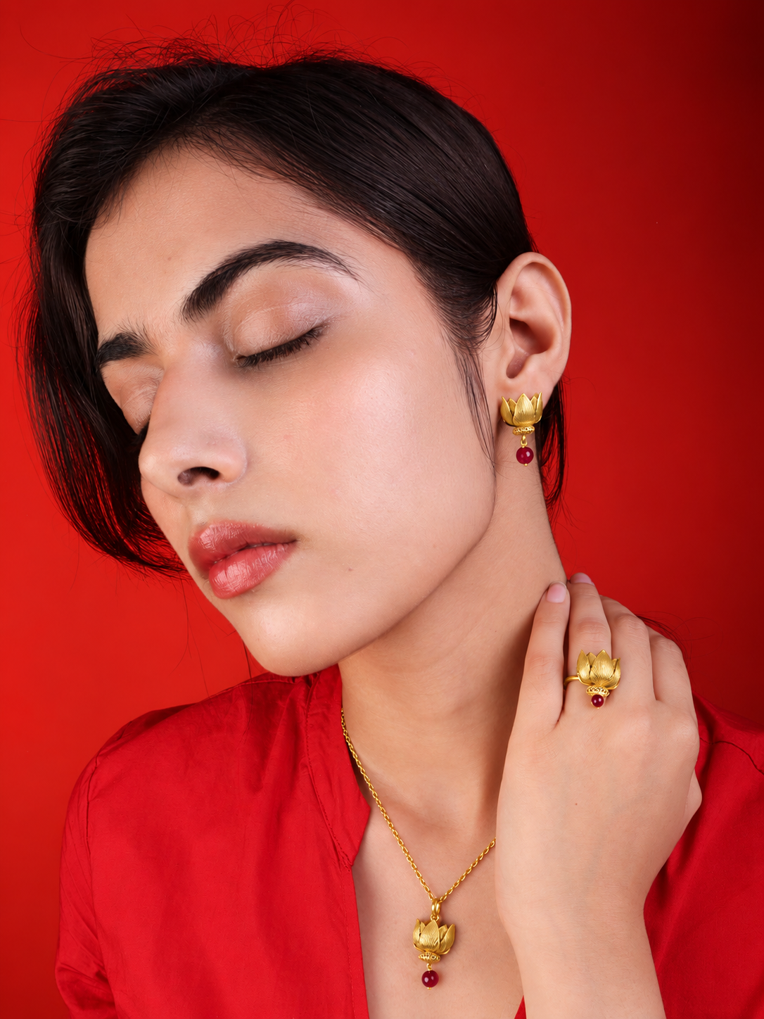 Baobab Earstuds Gold Plated
