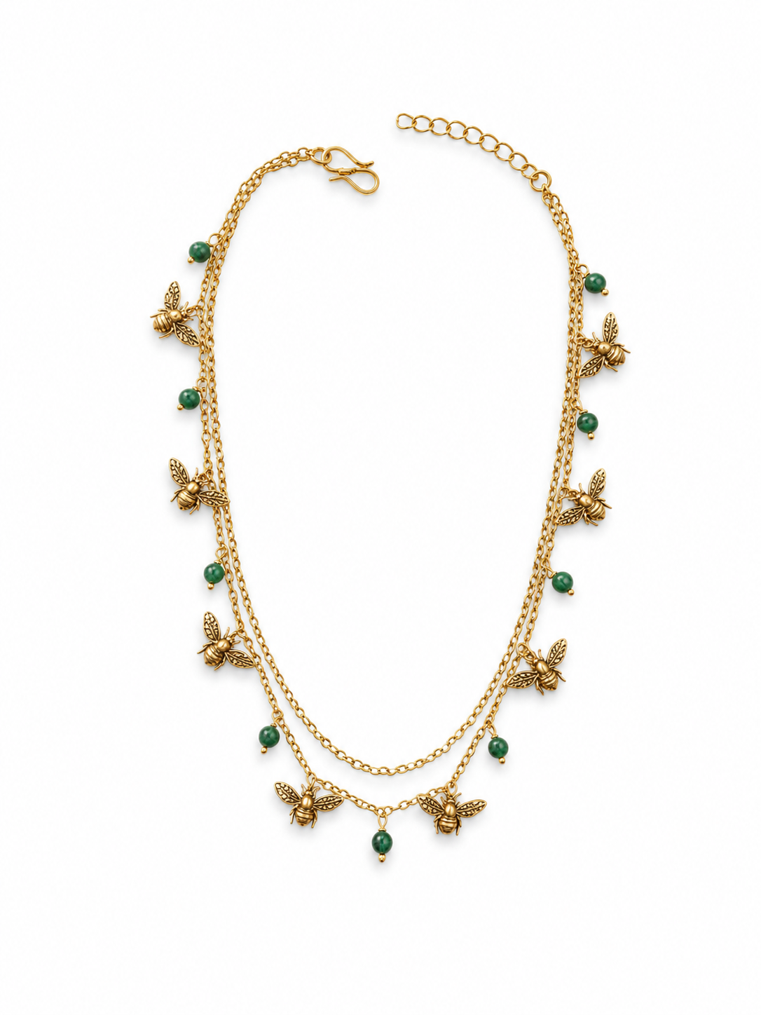 Dancing Bees Anklet Gold Plated