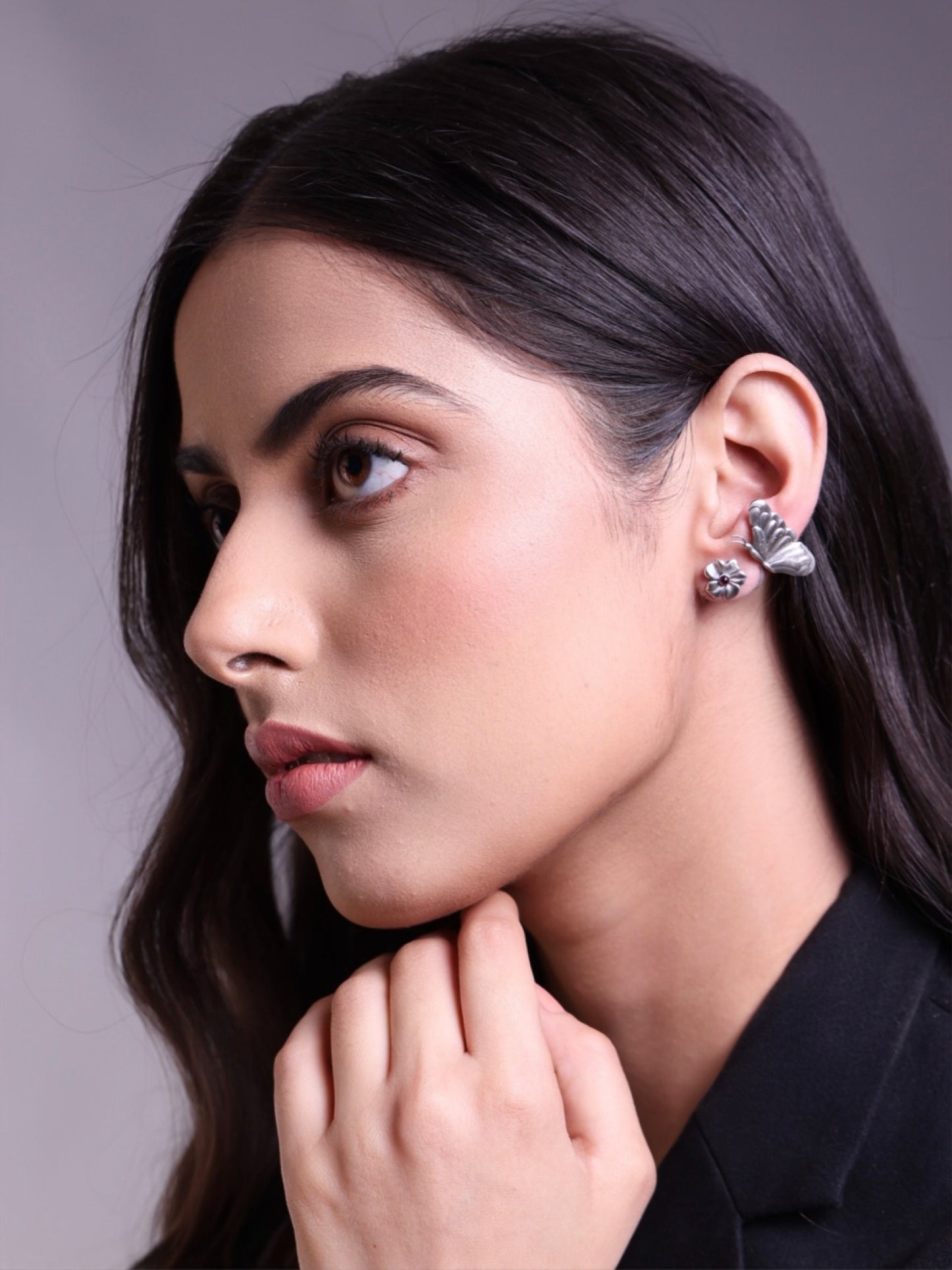 Butterfly Flower Ear Studs
