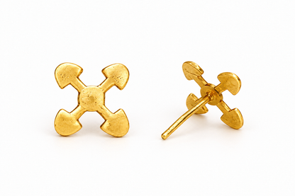 Linked Hearts Earstuds Gold Plated