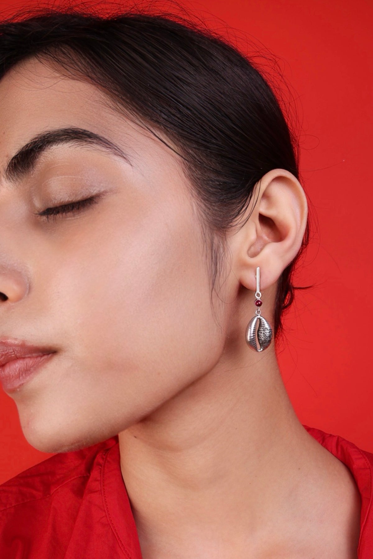 African Cowrie Earrings