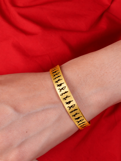 Rhythm of Africa Cuff Bracelet Gold Plated