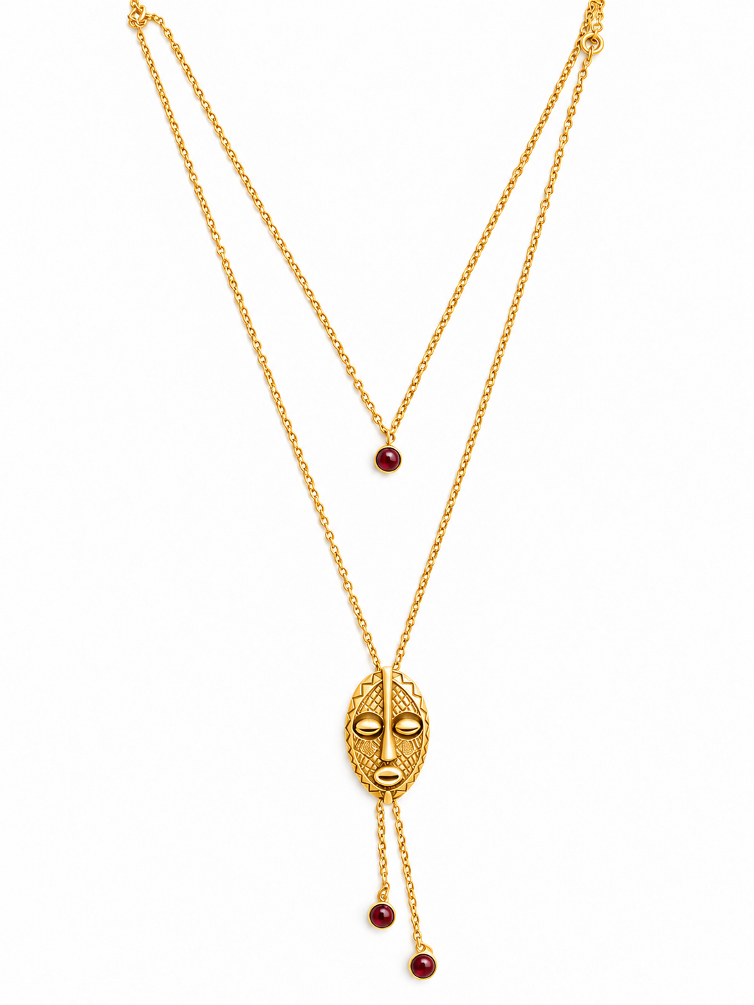 Guardian Mask Necklace Gold Plated