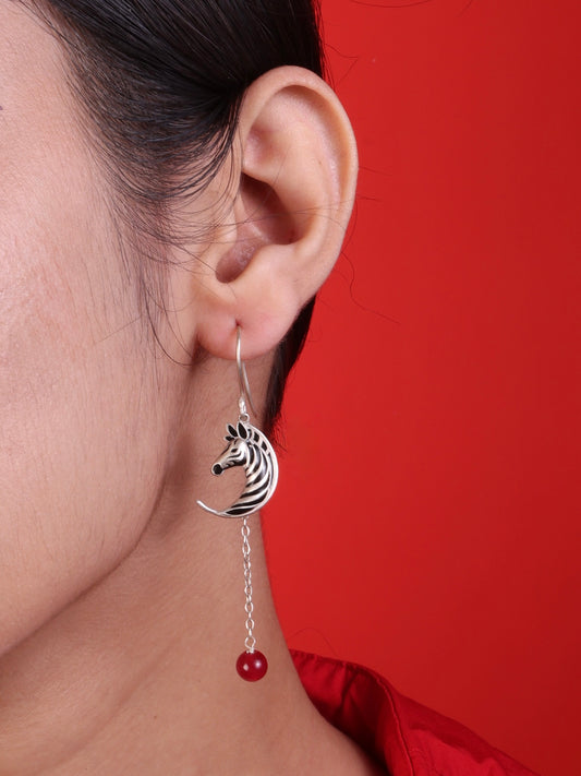 Zebra Moon earrings