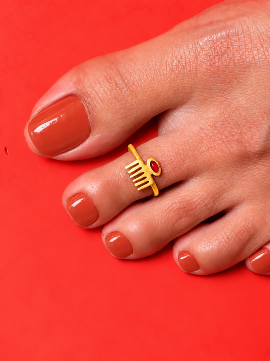 Duafe Toe Rings Gold Plated