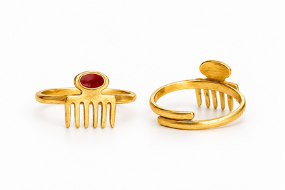 Duafe Toe Rings Gold Plated