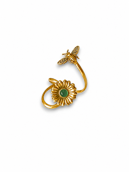 Buzzing Blossom Ring Gold Plated