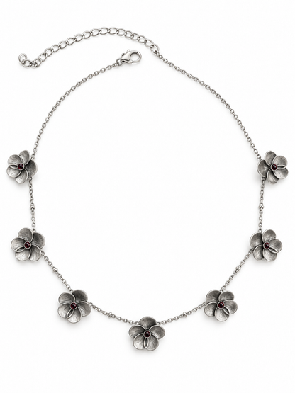 African Violet Necklace