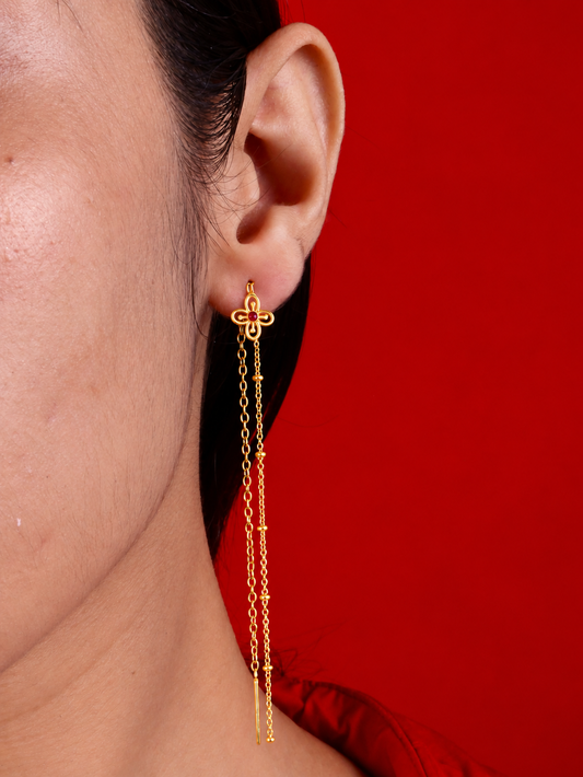 Bese Saka Suidhaga Earrings Gold Plated