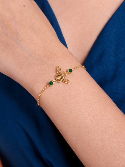 Aura Bee Chain Bracelet Gold Plated
