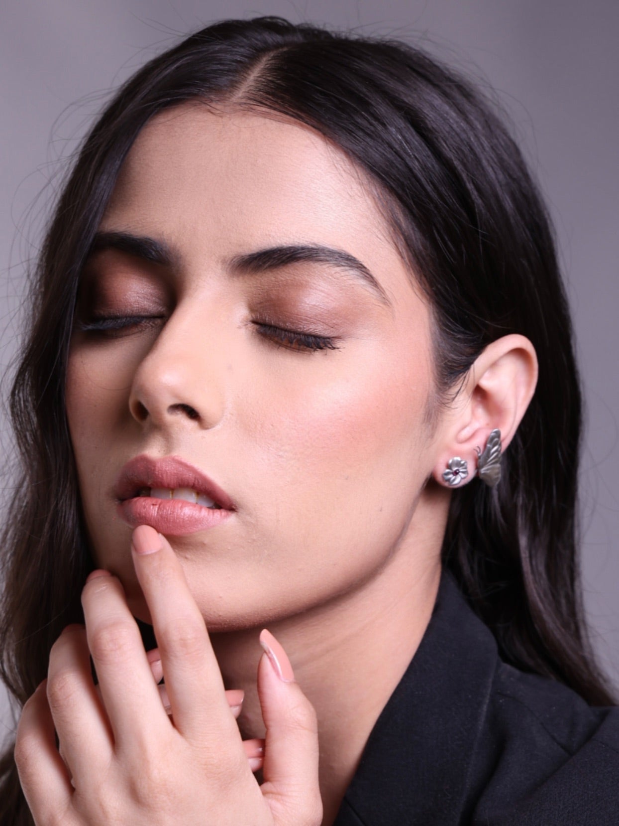 Butterfly Flower Ear Studs