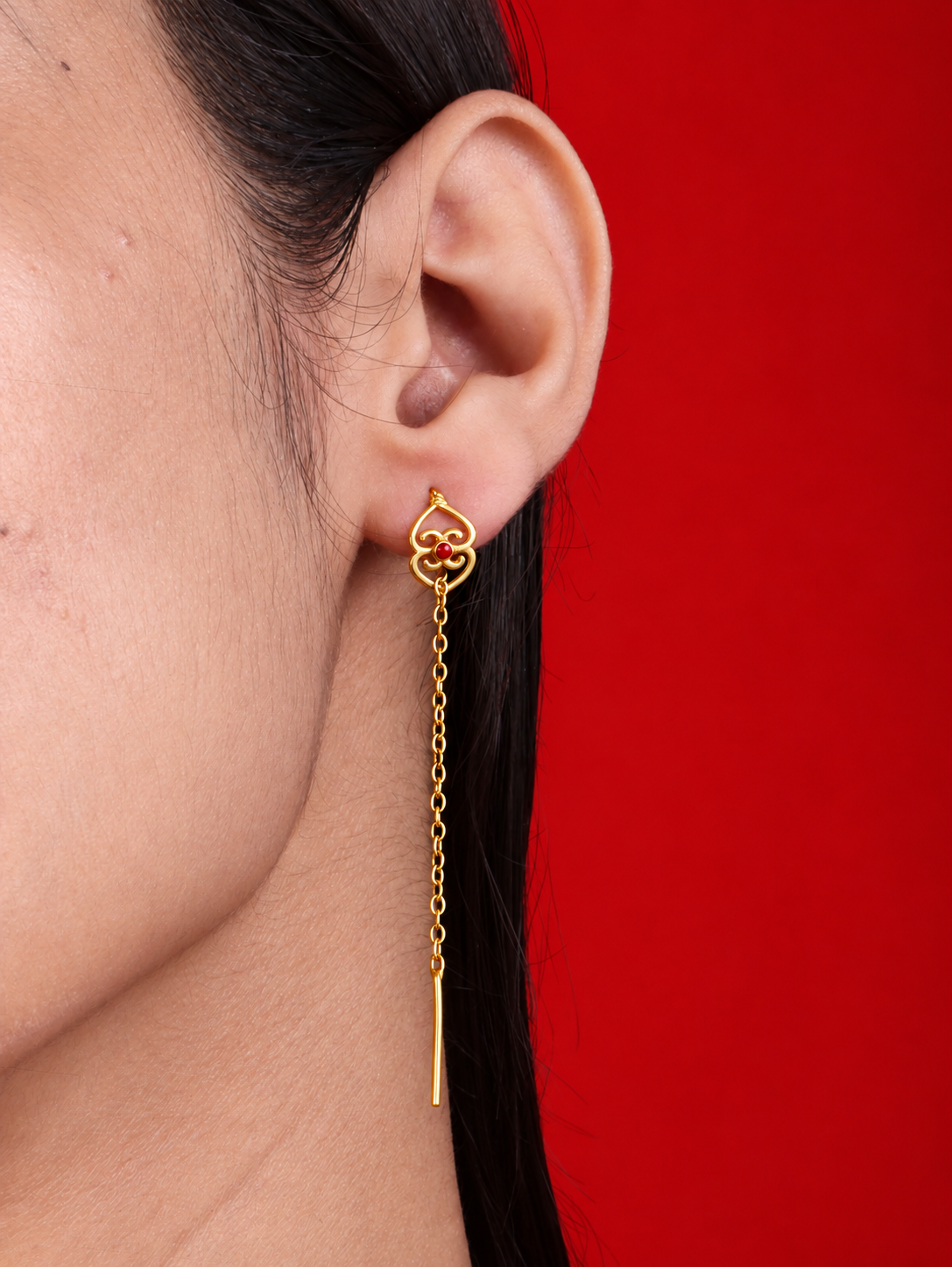 Asase Suidhaga Earrings Gold Plated