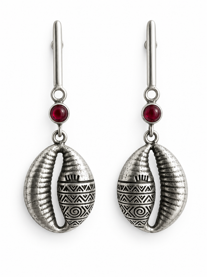 African Cowrie Earrings