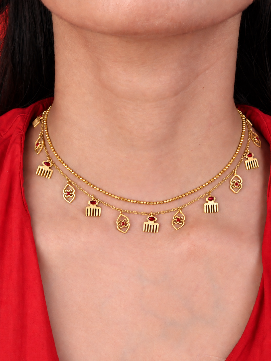 Duafe Asase Necklace Gold Plated