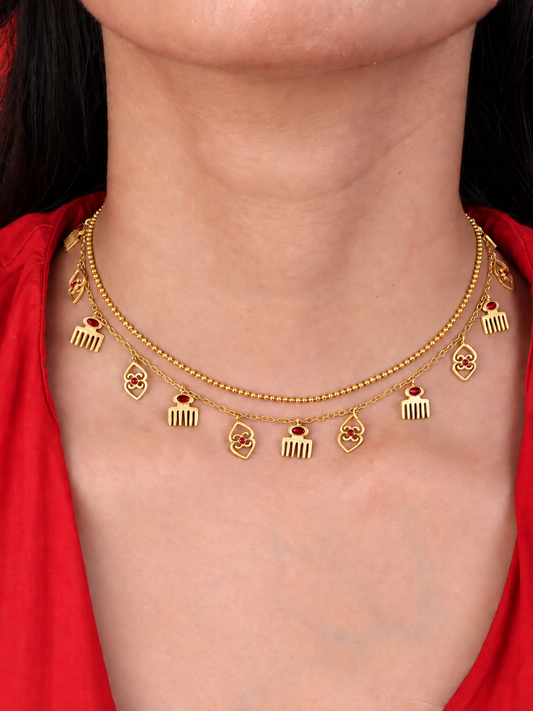 Duafe Asase Necklace Gold Plated