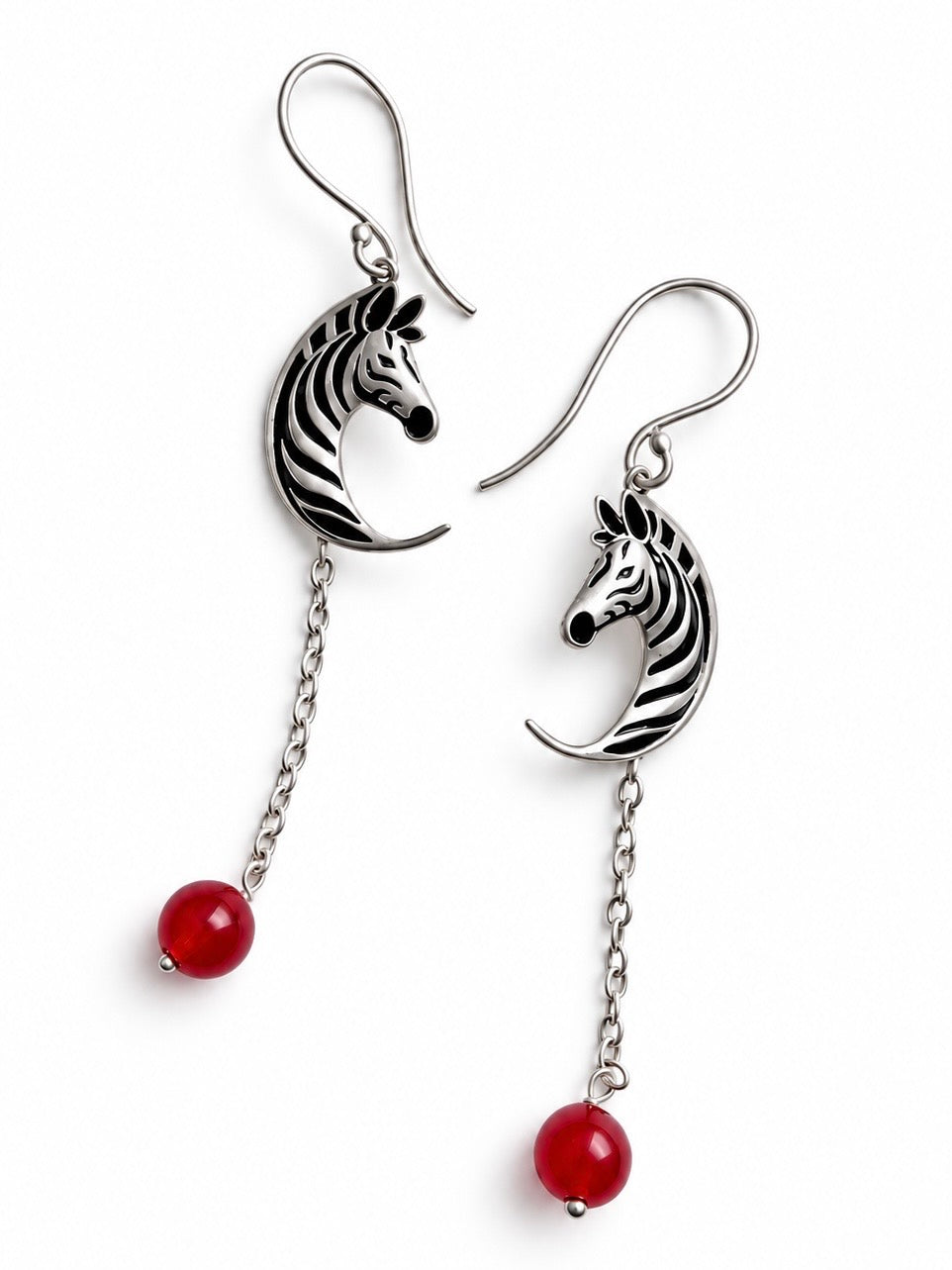 Zebra Moon earrings