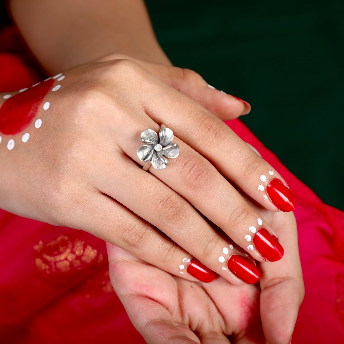 Frangipani Flower Ring