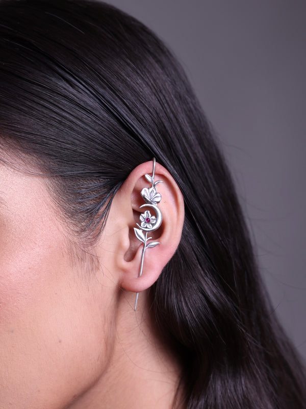Dreamy Moon Ear Pins – Avyaktaa: Online Silver Jewelry