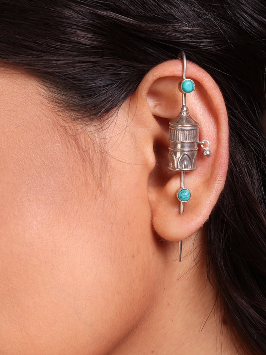 Prayer Wheel Ear Pins