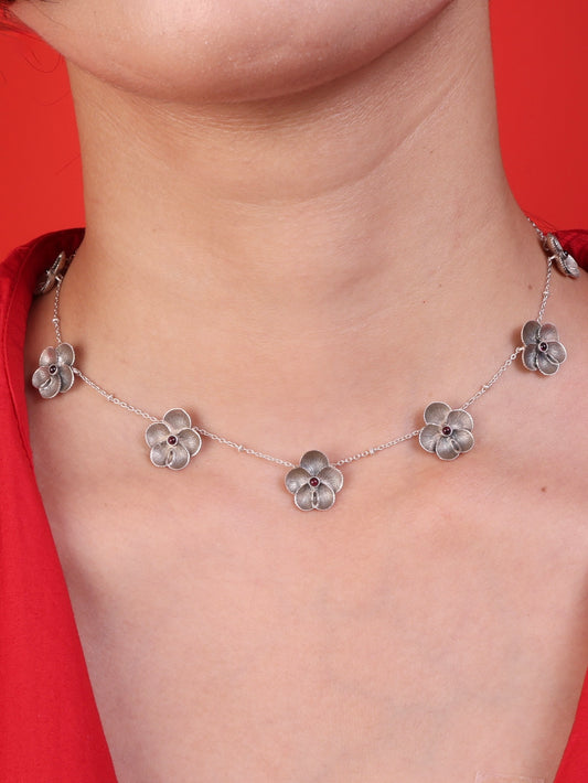 African Violet Necklace