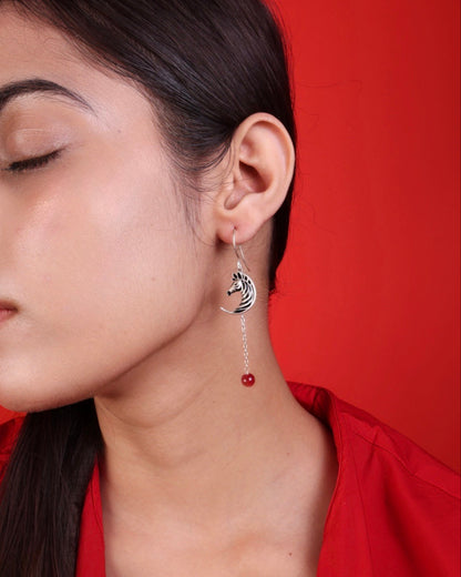 Zebra Moon earrings