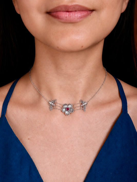 Wild Flower and Bee Choker
