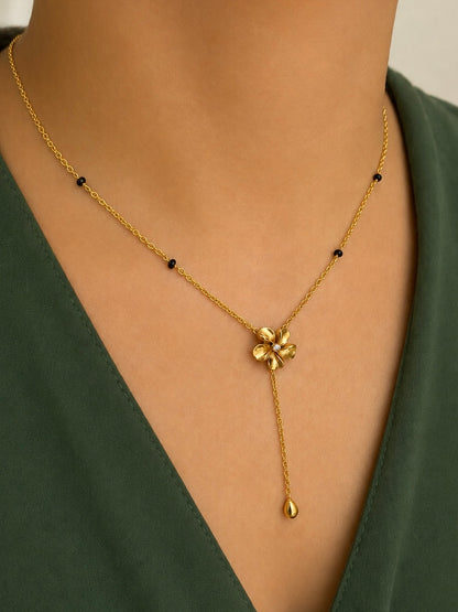 Plumeria Thread Mangalsutra Gold Plated
