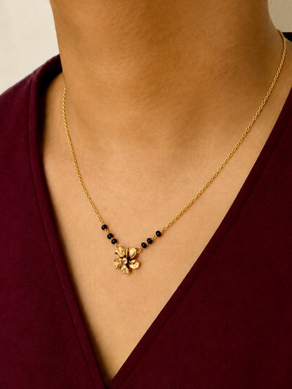 Sacred bloom Mangalsutra Gold Plated