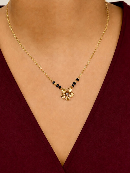 Sacred bloom Mangalsutra Gold Plated