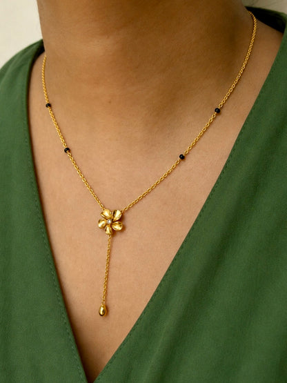 Plumeria Thread Mangalsutra Gold Plated